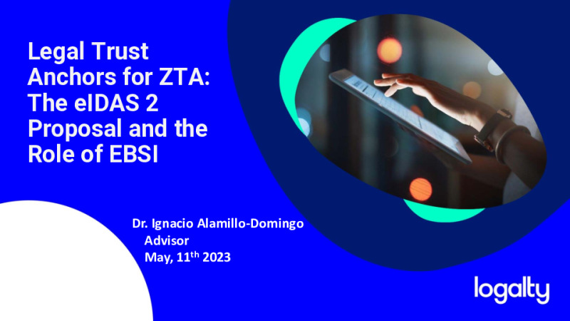 Legal Trust Anchors for ZTA: The eIDAS 2 Proposal and the Role of EBSI