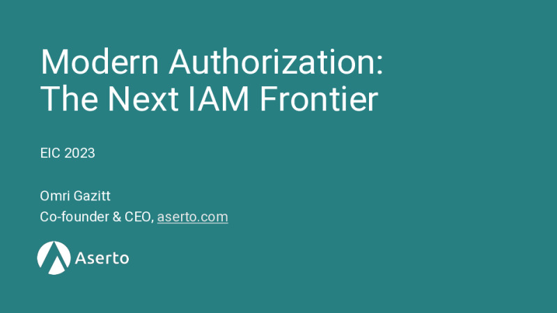 Modern Authorization: The Next IAM Frontier