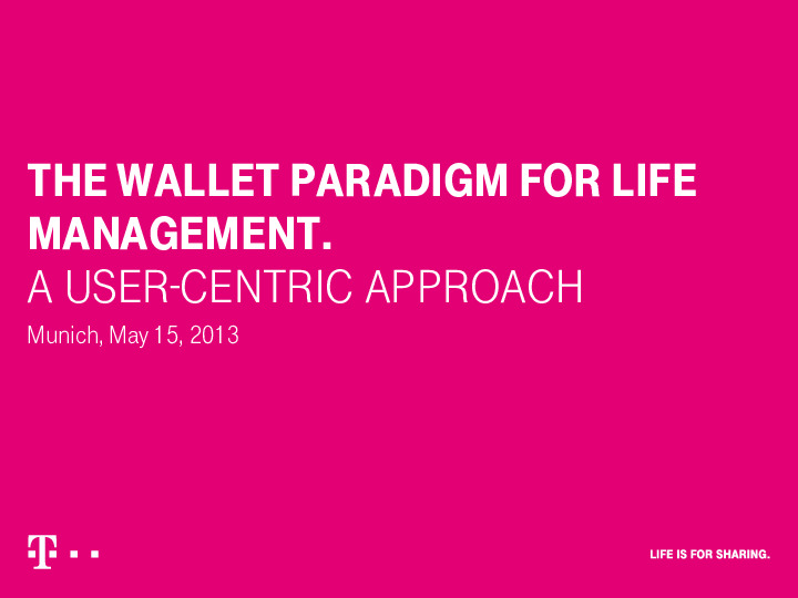 The Wallet and Life Management