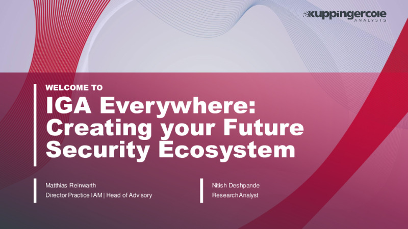 IGA Everywhere - Creating your Future Security Ecosystem