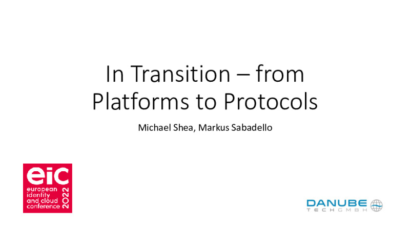 In Transition - From Platforms to Protocols