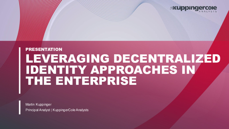 Leveraging Decentralized Identity Approaches in the Enterprise