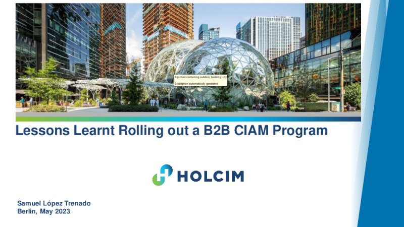 Lessons Learnt Rolling out a B2B CIAM Program
