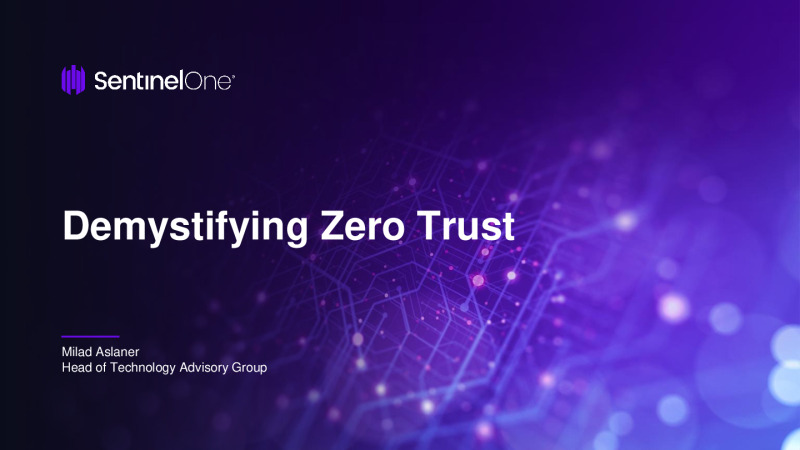 Demystifying Zero Trust