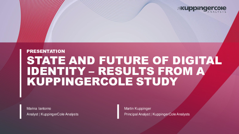 State and Future of Digital Identity – Results from a KuppingerCole Study
