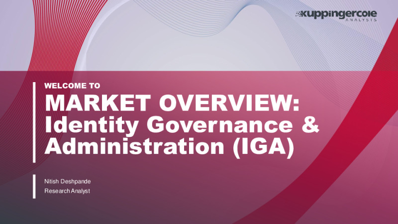 Market Overview: Identity Governance & Administration (IGA)