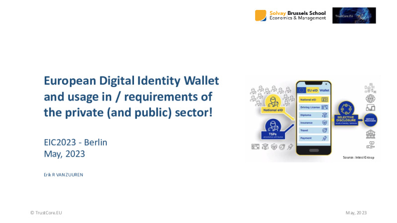 EUDI Wallet - Critical Success factors for Digital Single Market and Private Sector Use
