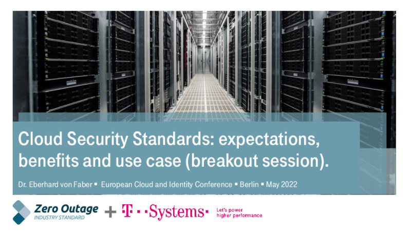 Cloud Security Standards: Expectations, Benefits and Use Case
