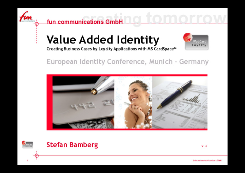 CardSpace Business Models: Value Added Identity - Creating Business Cases by Loyalty Applications