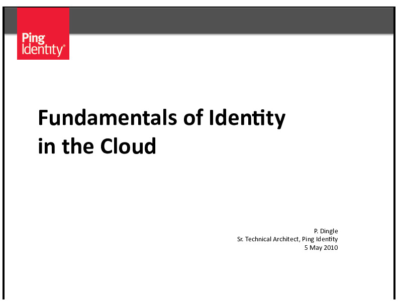 The Fundaments of Effective Identity in the Cloud