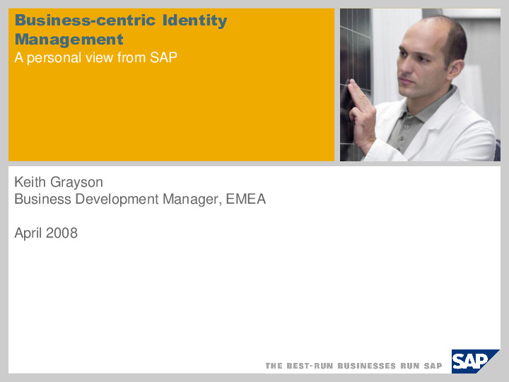 Business-centric Identity Management