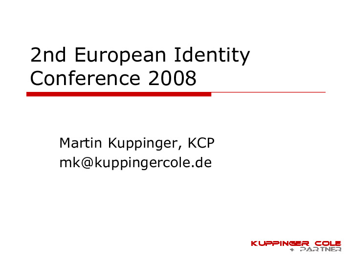 On the Future of Identity Management