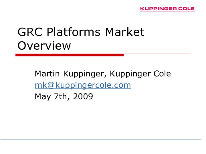 GRC Platforms Market Overview - Recommendations for Choosing the Best Platform