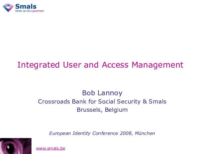 Integrated User and Access Management in the Belgian Social Sector