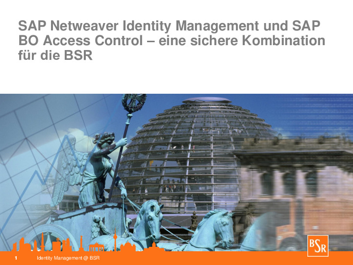 Berliner Stadtreinigung (BSR) verhindert Risiken durch den Einsatz von SAP NetWeaver Identity Management