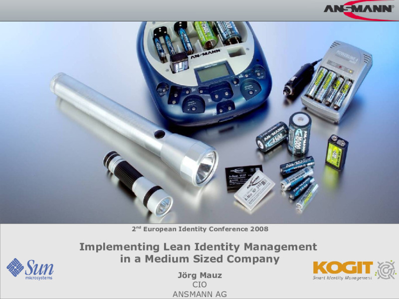 Implementing Lean Identity Management in a Medium Sized Company