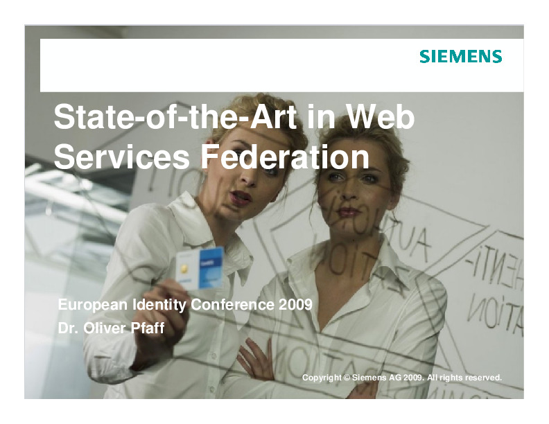State-of-the-Art Web Services Federation