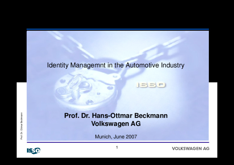Identity Management in the Automotive Industry