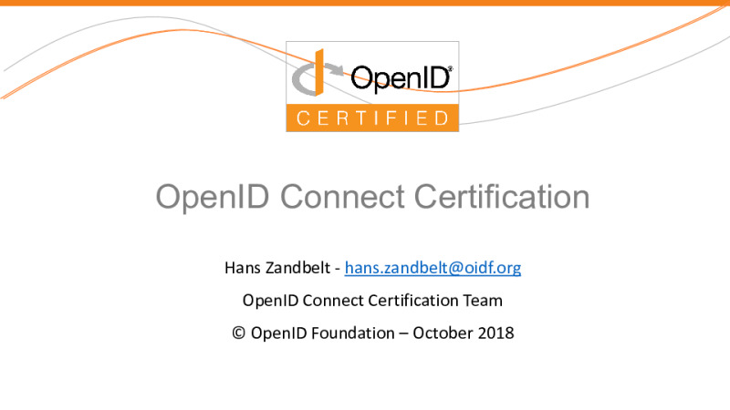 The OpenID Connect Self-Certification Program