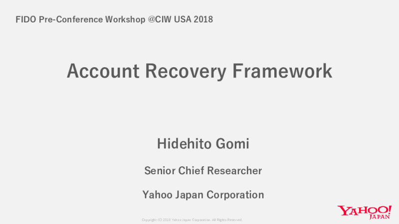 Account Recovery Framework