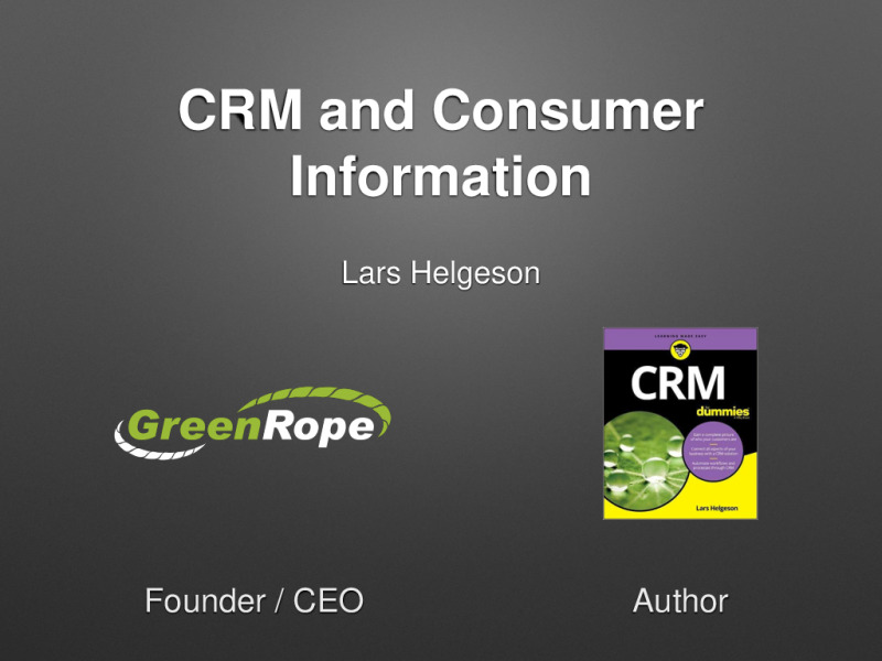 CRM, Marketing Automation, User Experience, and Understanding Consumer Identity