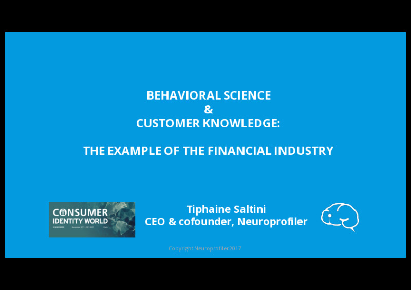 How Cognitive Sciences Are Revamping Customer Knowledge - the Financial Industry Example