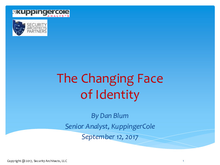 The Changing Face of Identity