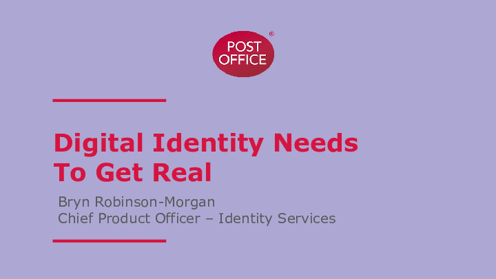 Digital Identity Needs to Get Real