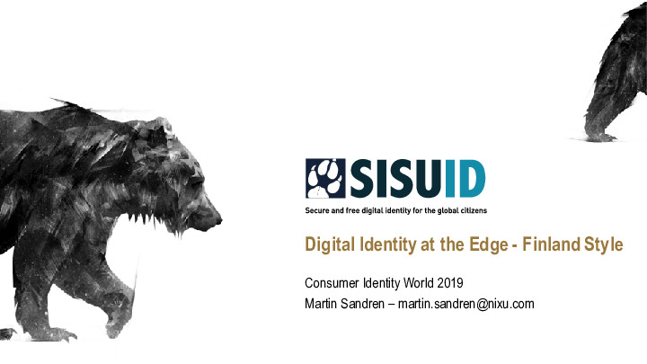 Digital Identity at the Edge - Finland Style