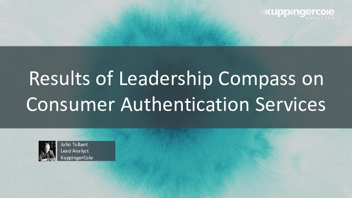 Latest Results of the Consumer Authentication Leadership Compass