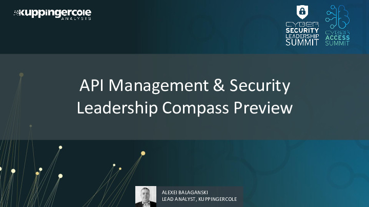 API Management & Security - Leadership Compass Preview