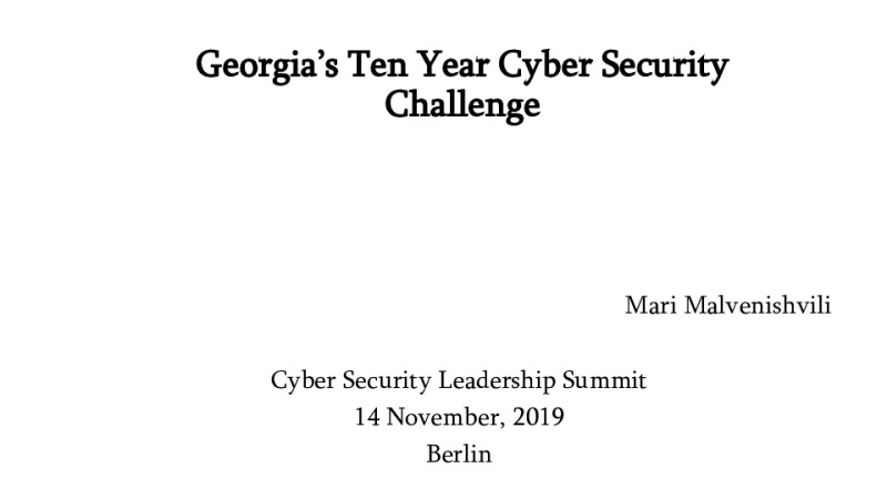 Georgia’s 10 Year Cyber Security Challenge