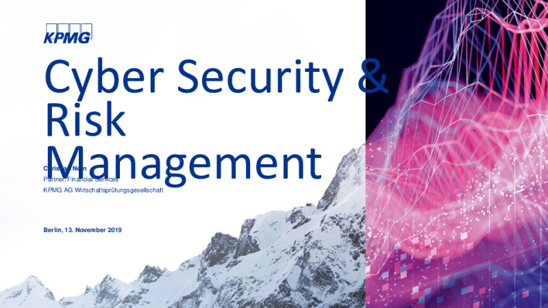 Cyber Security and Risk Management