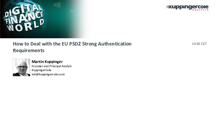 How to Deal with the EU PSD2 Strong Authentication Requirements