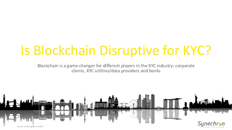 Is Blockchain Disruptive for KYC?