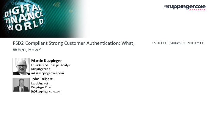 PSD2 Compliant Strong Customer Authentication: What, When, How?