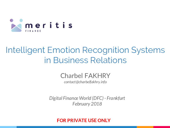 Intelligent Emotion Recognition Systems in Business Relations