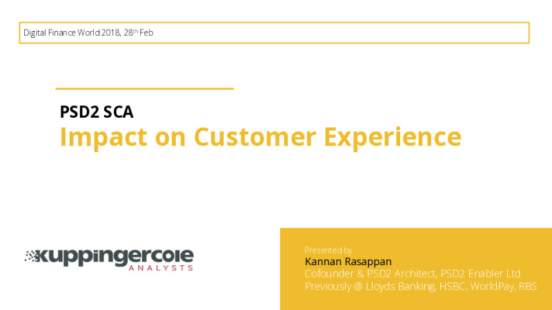 PSD2 SCA Impact on Customer Experience