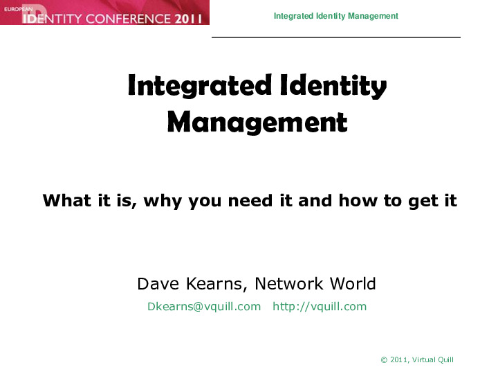 Integrated Identity Management