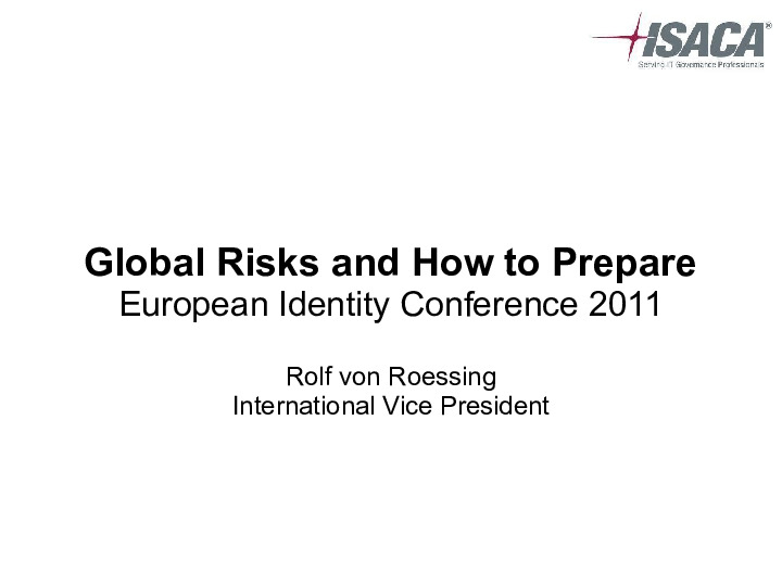 Global Risks and How to Prepare