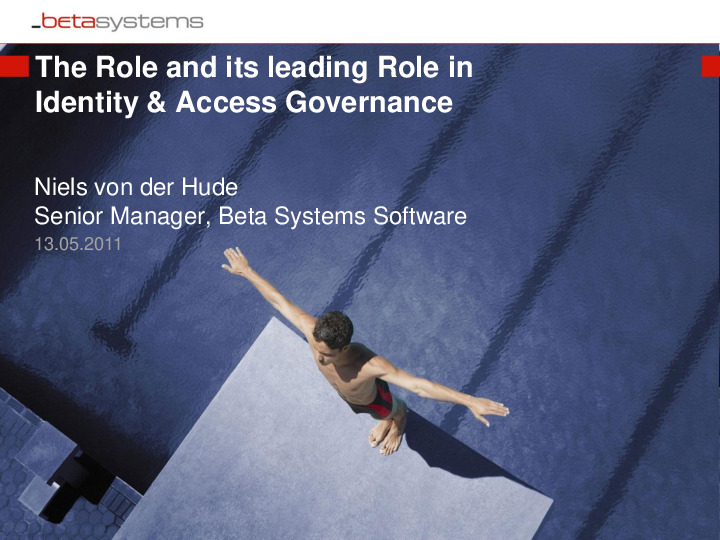 The Role and its Leading Role in Identity & Access Governance