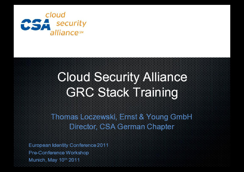 Cloud Security Alliance (CSA): Cloud Controls Matrix