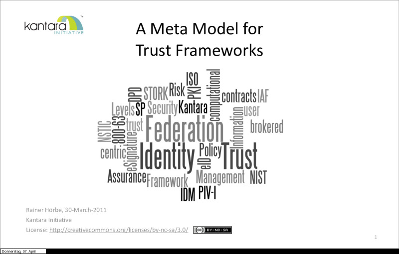 Trust Framework Model and IdM Summit - produced by Kantara Initiative and OIX