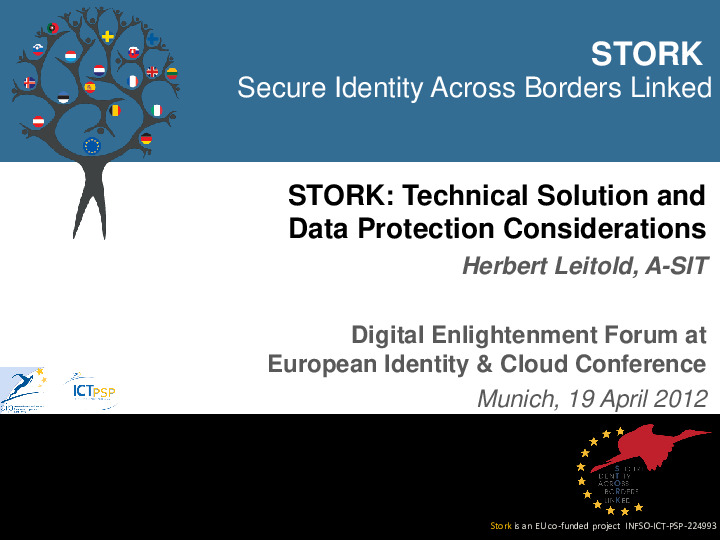 STORK: Technical Solution and Data Protection Considerations