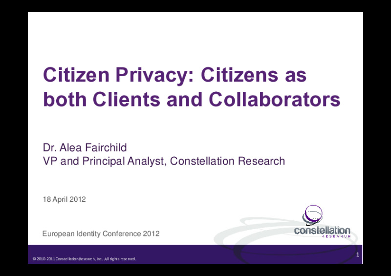 How the EU handles Citizen Privacy at Present and how it will evolve in the Future
