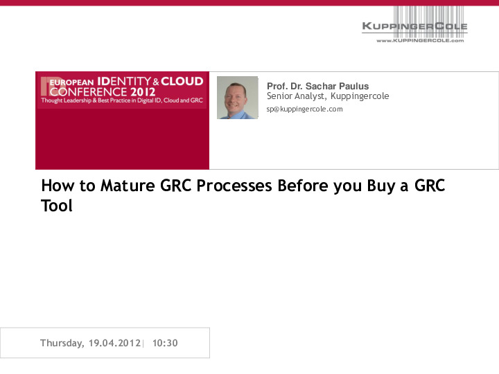 How to Mature GRC Processes Before you Buy a GRC Tool