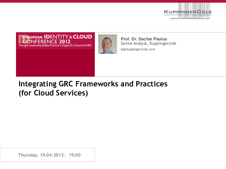 Integrating GRC Frameworks and Practices