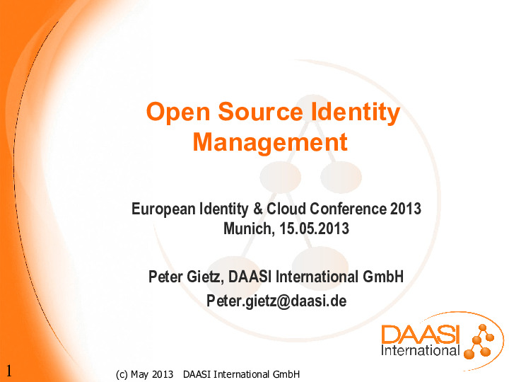 Open Source Identity Management