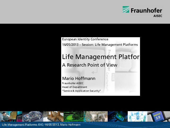 Roadmap to Life Management Platforms