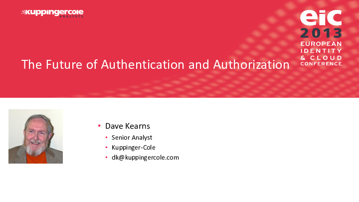 The Future of Authentication and Authorization